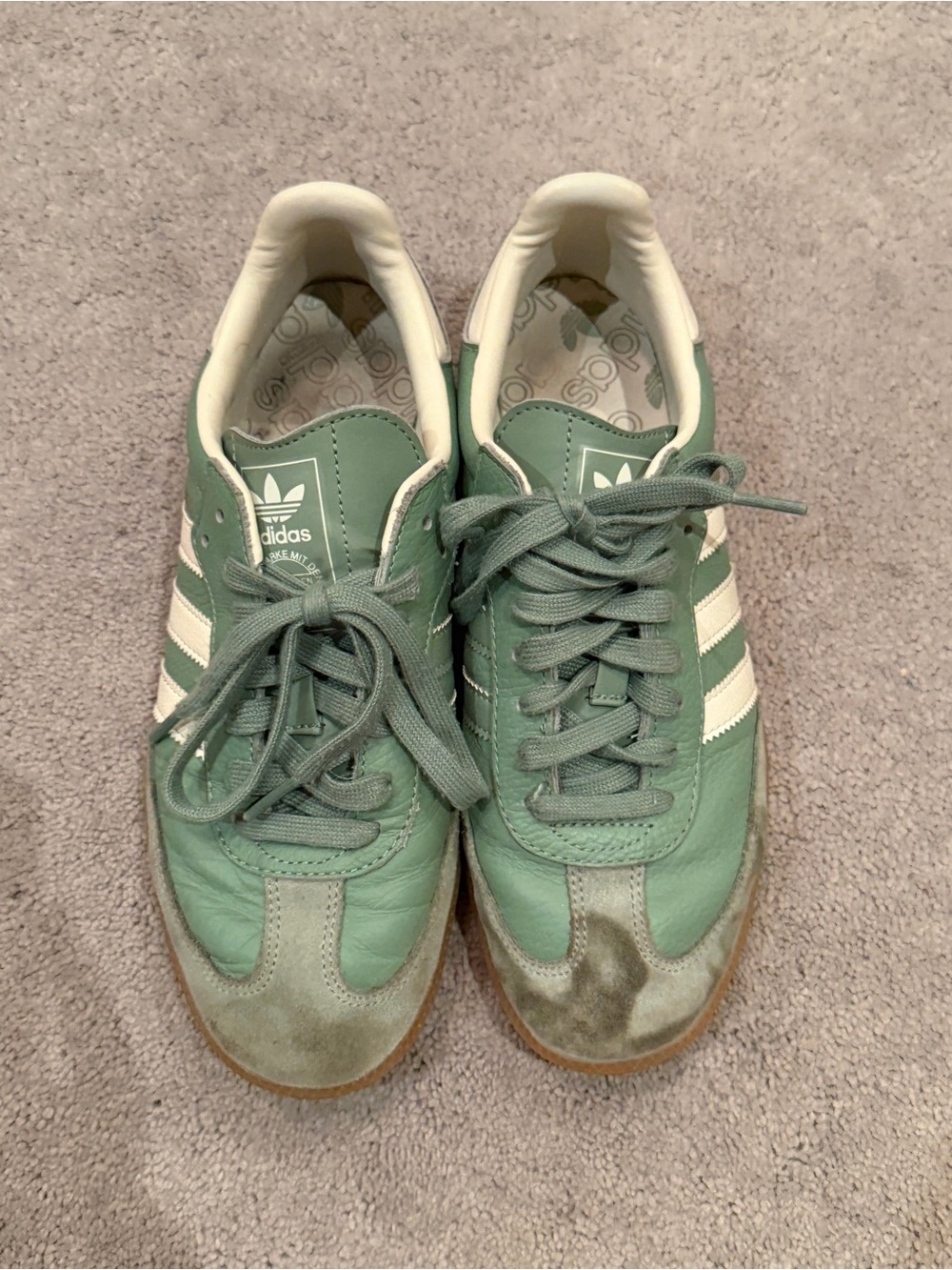 Adidas women’s Green Samba Sneakers